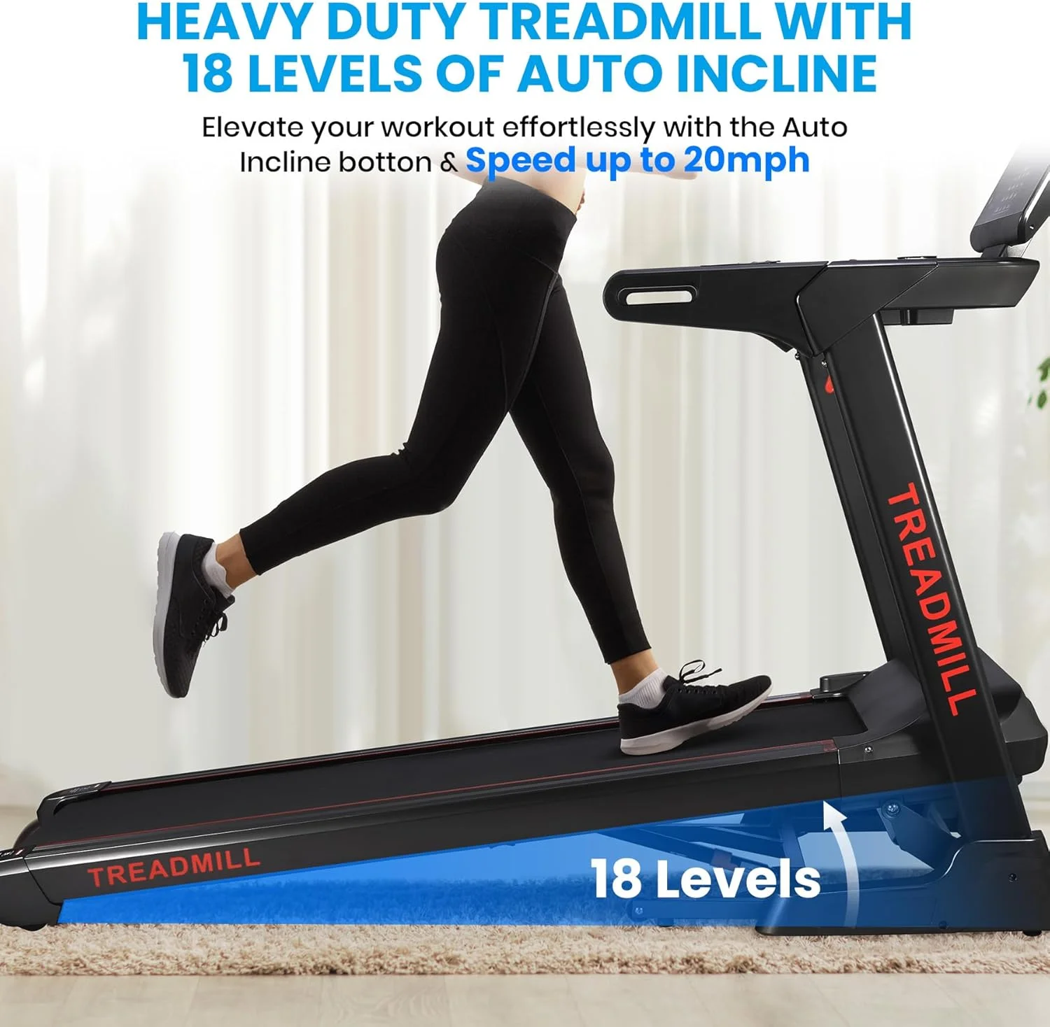 Walking Pad,Treadmill with Incline for Home Office,3.5HP Portable Desk Treadmill with 350LBS Capacity,Foldable Walking or Running Treadmill w 20