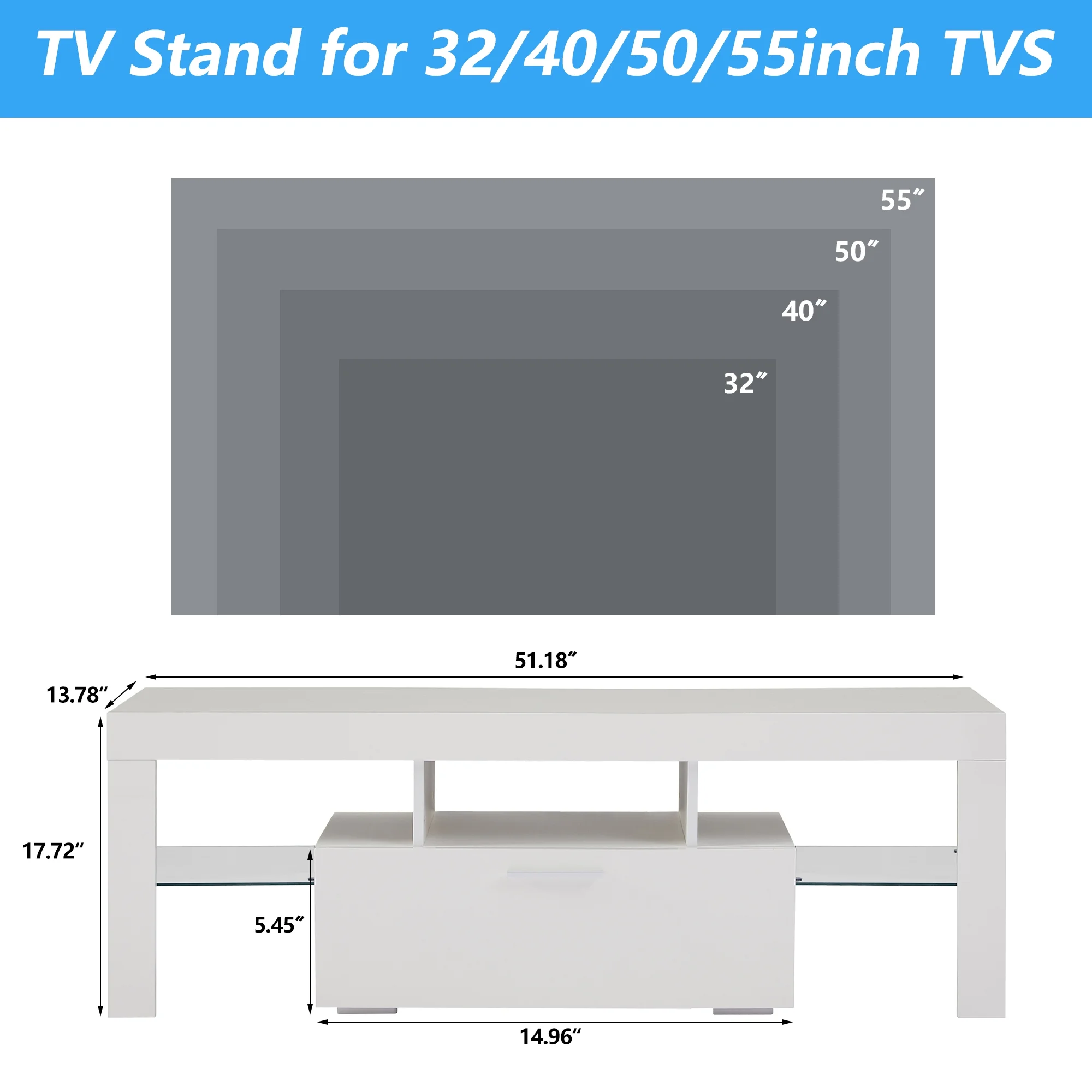 UHOMEPRO TV Stand for TV up to 70