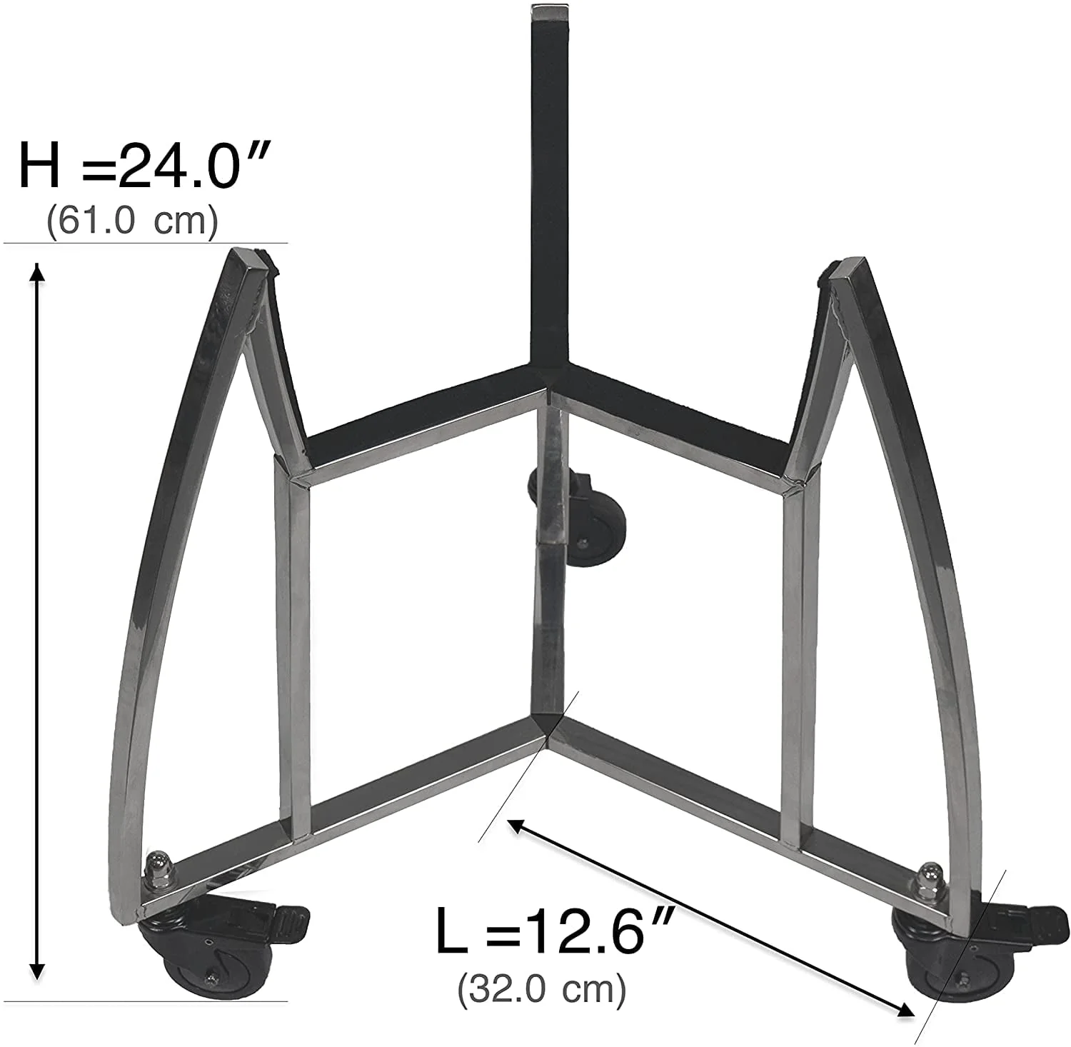 VESSILS Rolling Cart for BBQ Grill – Stainless Steel Egg Holder Compatible with 15 Inch Kamado Grill – Premium Grill Cart for Increased Mobility and Portability – Ideal for Outdoor Cooking