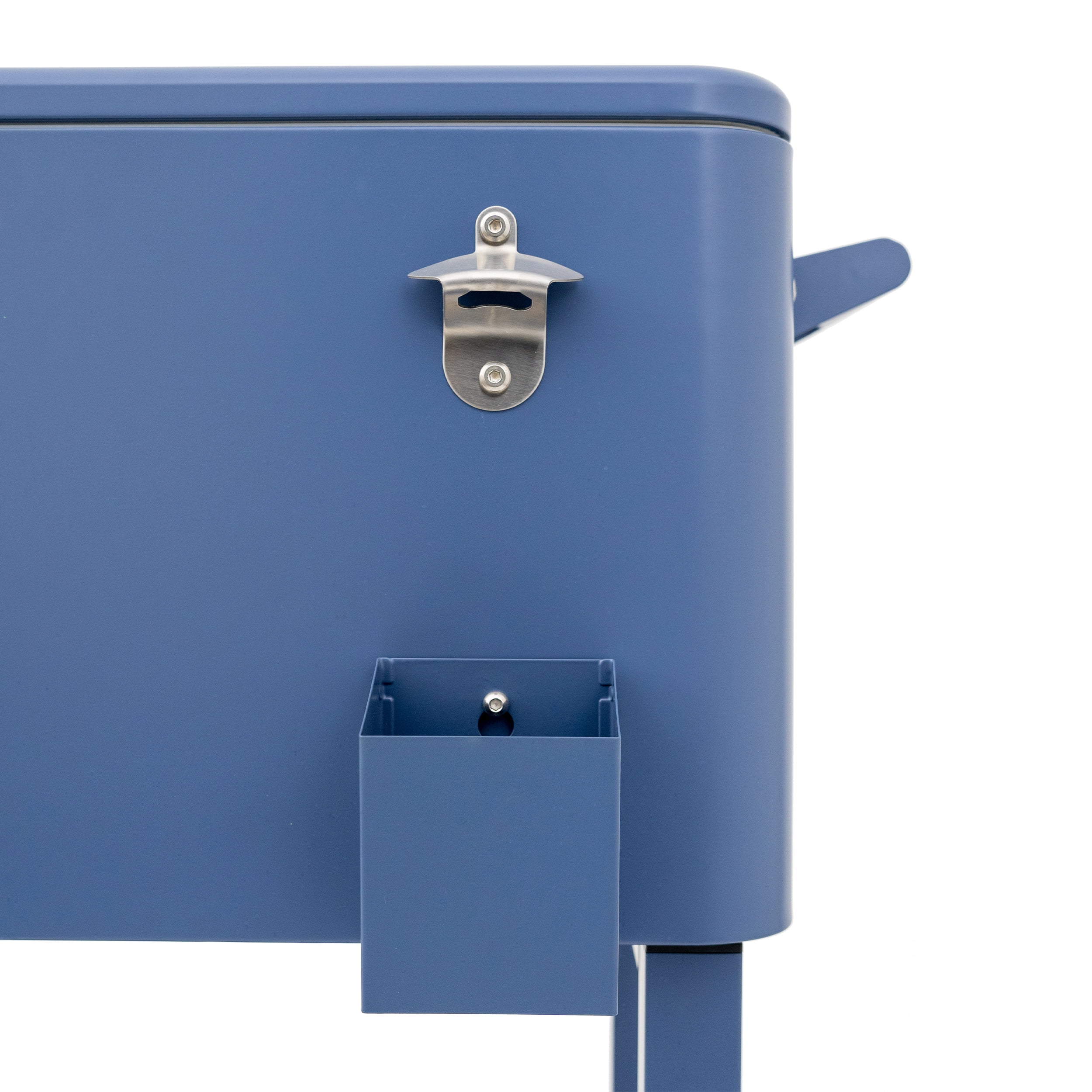 Permasteel 80-Qt Outdoor Steel Patio Cooler with Removable Basin, Rolling Cooler with Wheels, Teal Green