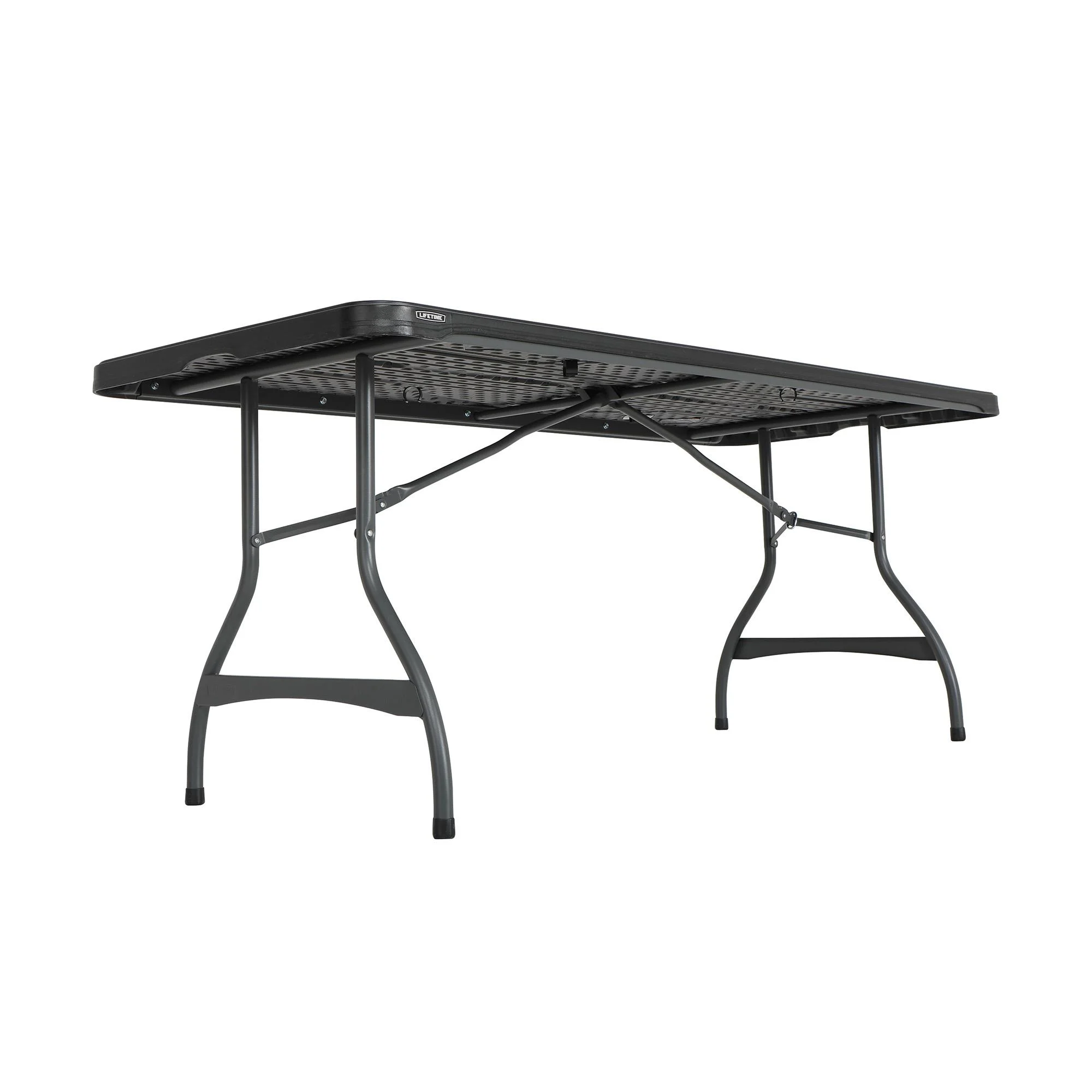 Lifetime 6 Foot Rectangle Folding Table, Indoor/Outdoor Commercial Grade, Black (280350)
