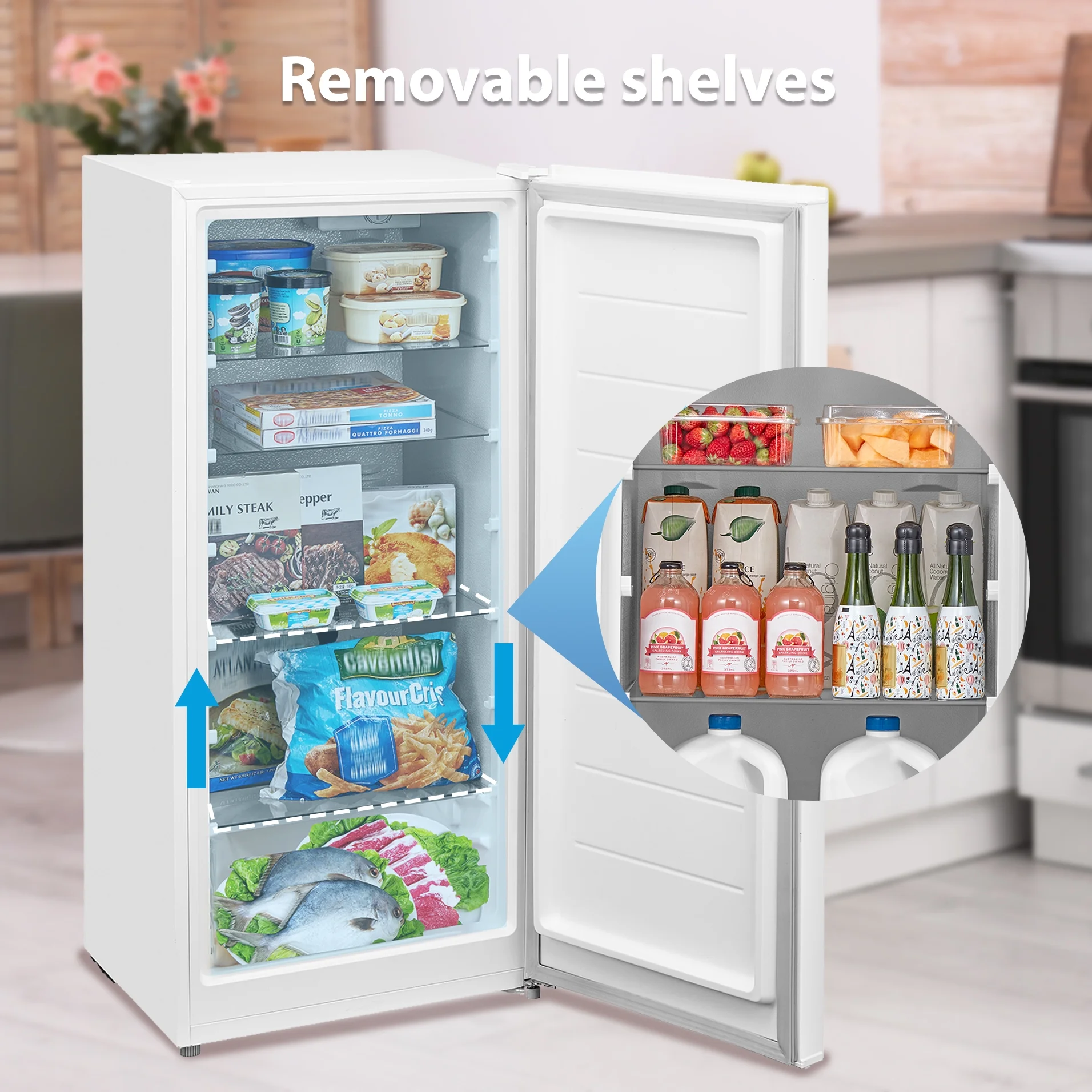 Arctic King 7.1 Cu ft Upright Convertible Freezer/Refrigerator, White