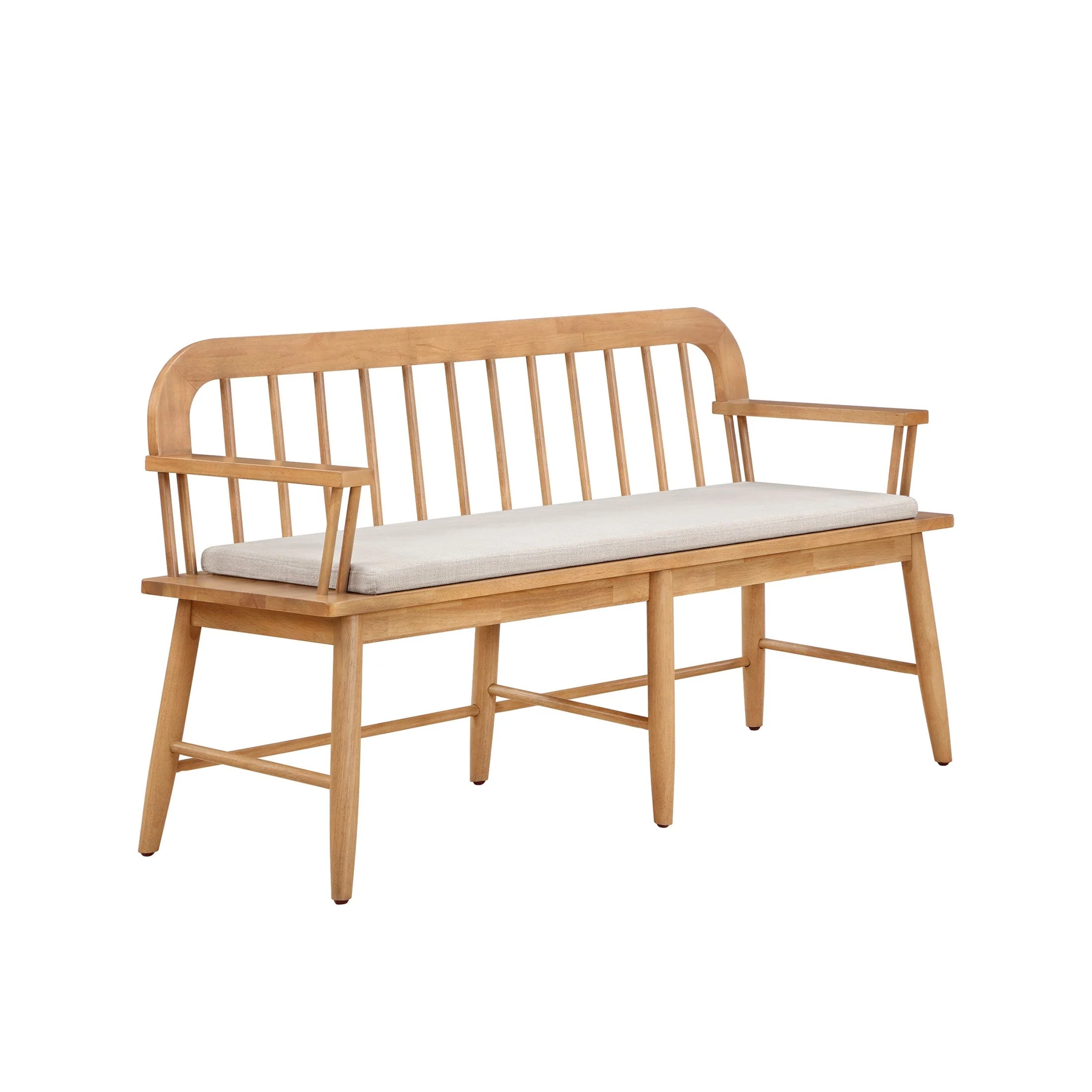 Better Homes & Gardens Windemere Solid Wood Bench, Natural Oak finish, by Dave & Jenny Marrs