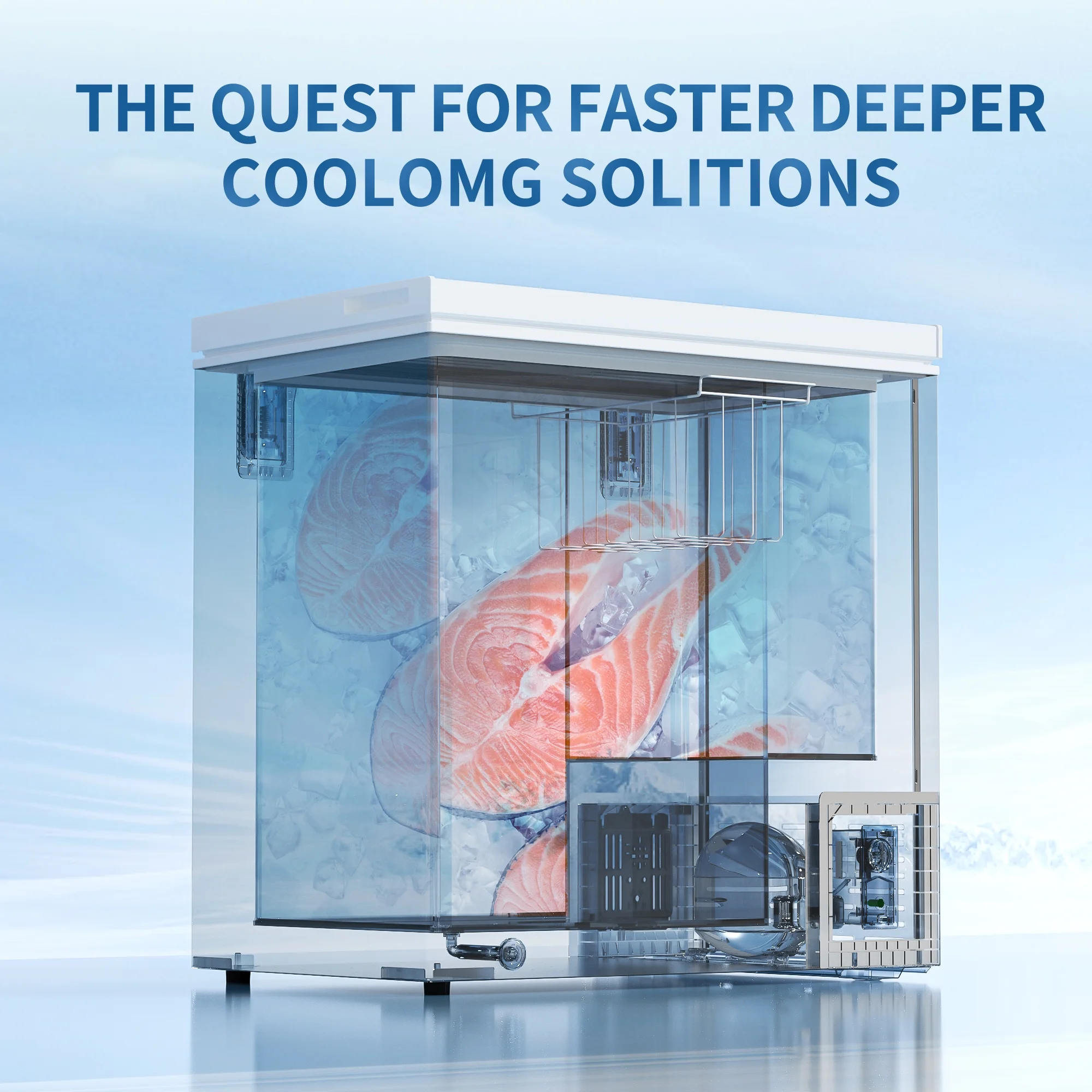 BANGSON 7.0 Cu.Ft Chest Freezer, Deep Freezer with Adjustable Thermostat, Top Open Door Freezer with Removable Basket, Quiet Operation, Ideal for Kitchen/Apartment/Office