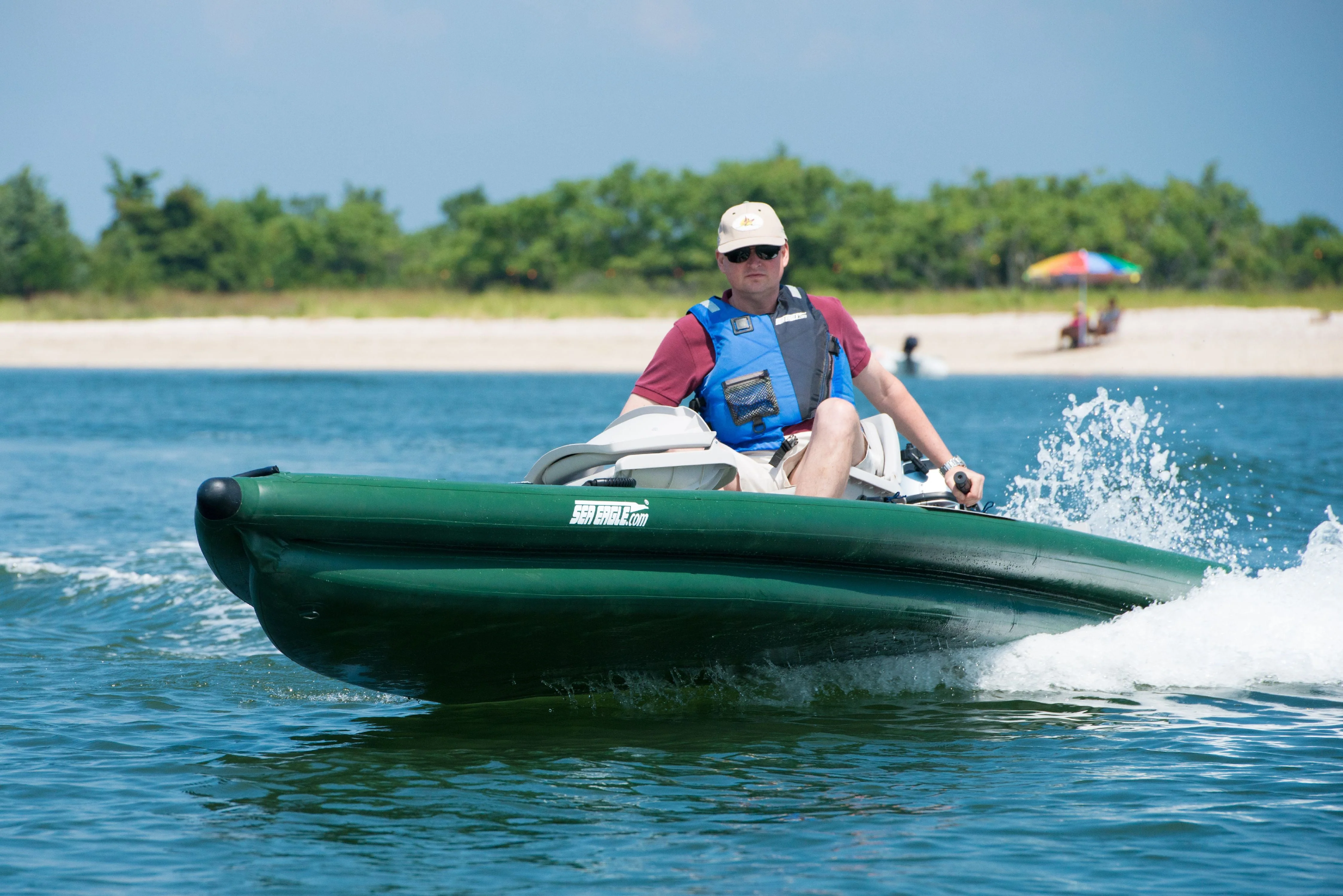 Sea Eagle FSK16 Inflatable FishSkiff 16 Frameless Fishing Boat - Solo Startup Package