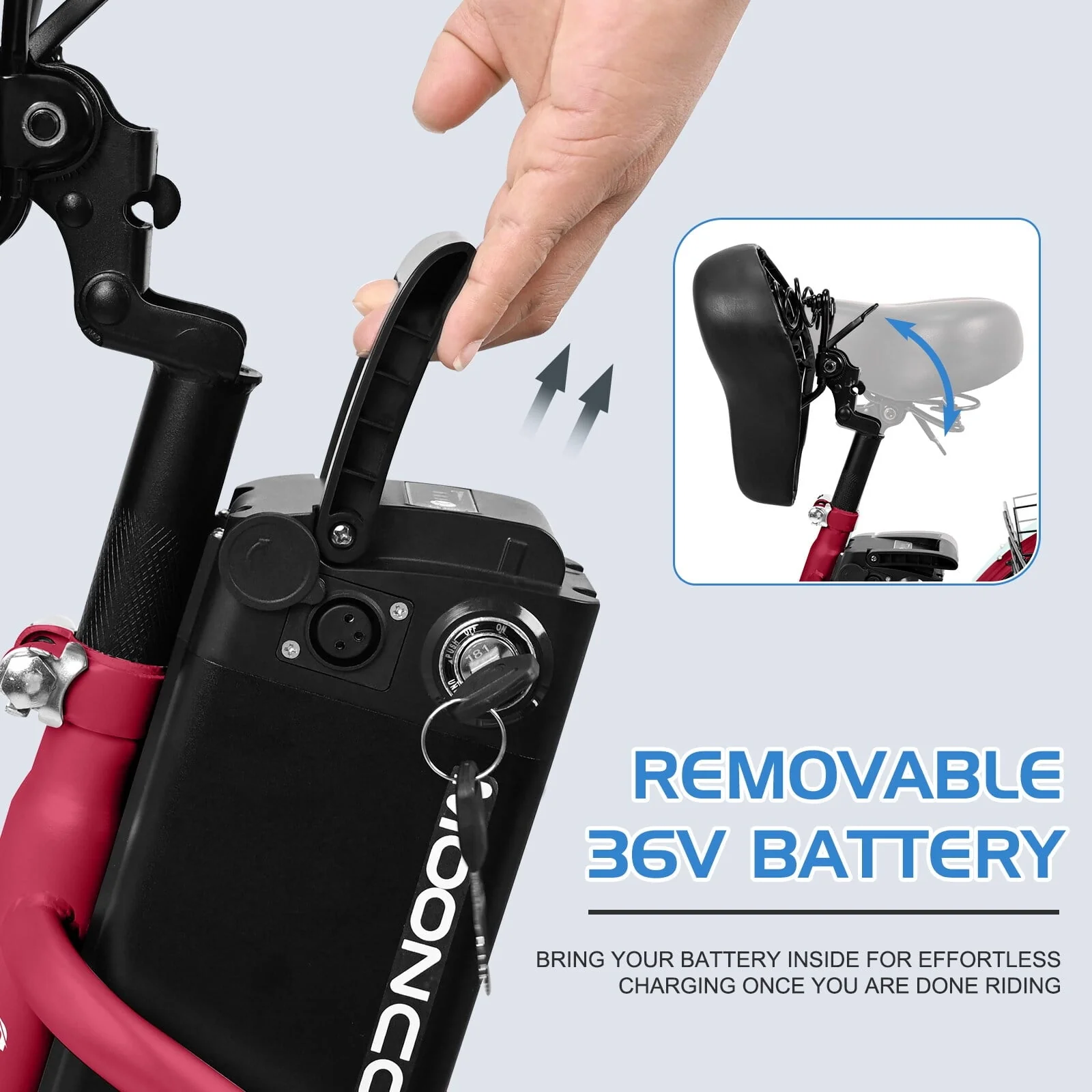 Lilypelle Electric Tricycle ,3 Wheel Motorized Bicycle,with 350W Motor 36V 10.4AH Lithium Battery UL Certified,24