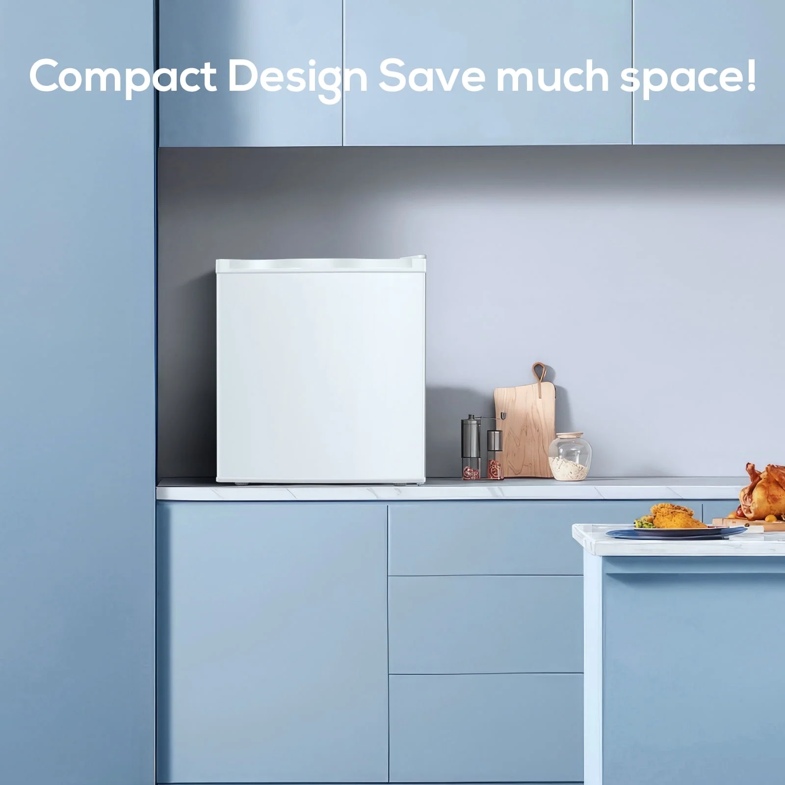 KNDKO Upright Freezer, 1.2cu.ft Mini Freezer with Adjustable Thermostat & Removable Shelves, Stand Up Freezer for Home/Office/Dorm, White