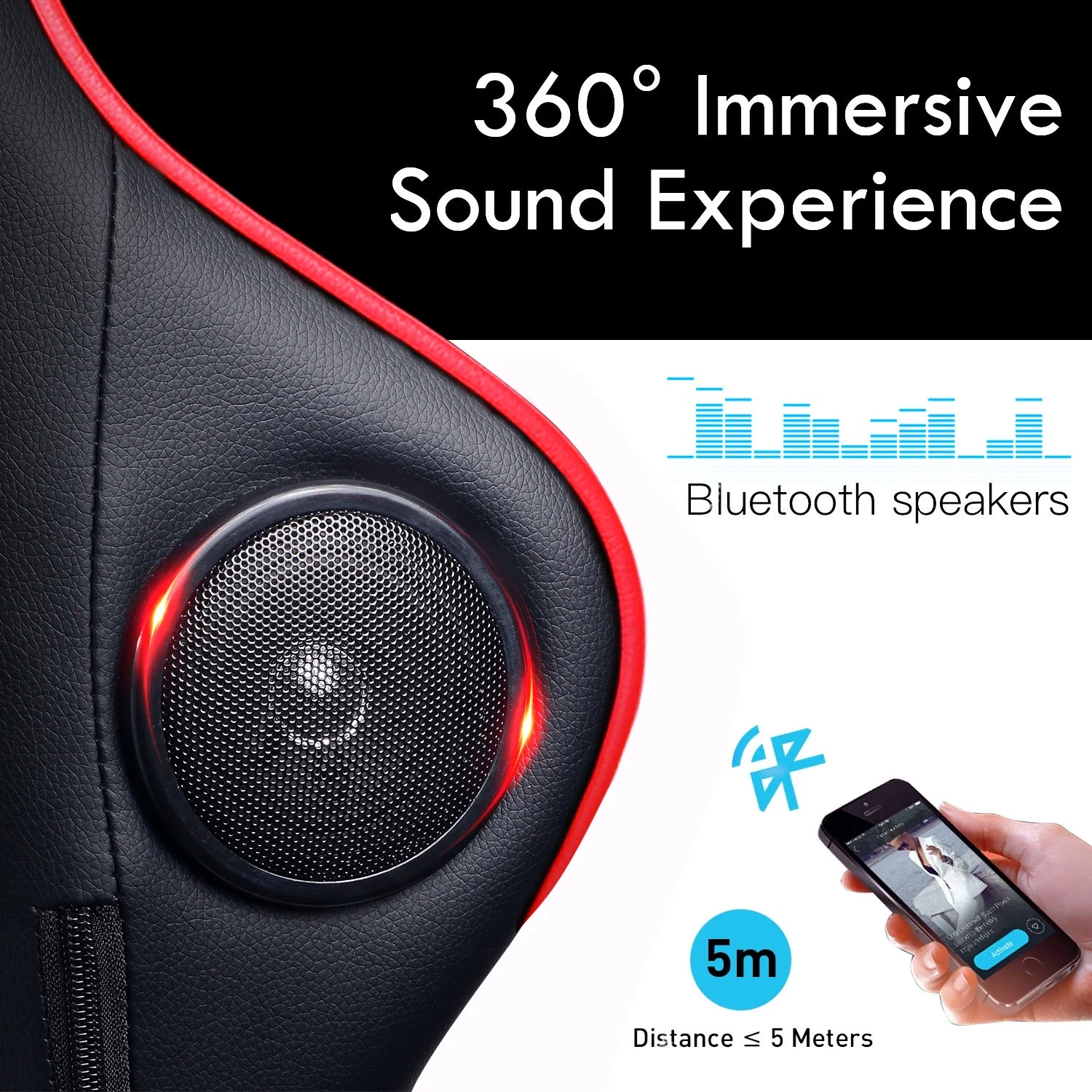 GTPLAYER Gaming Chair with Bluetooth Speakers Home Office Computer Chair, Purple