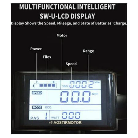 Aostirmotor Electric Mountain Bike 750W 48V15Ah Removable Lithium Battery, Fat Tire Ebike 26x4.0 inch Electric Bike for Adults