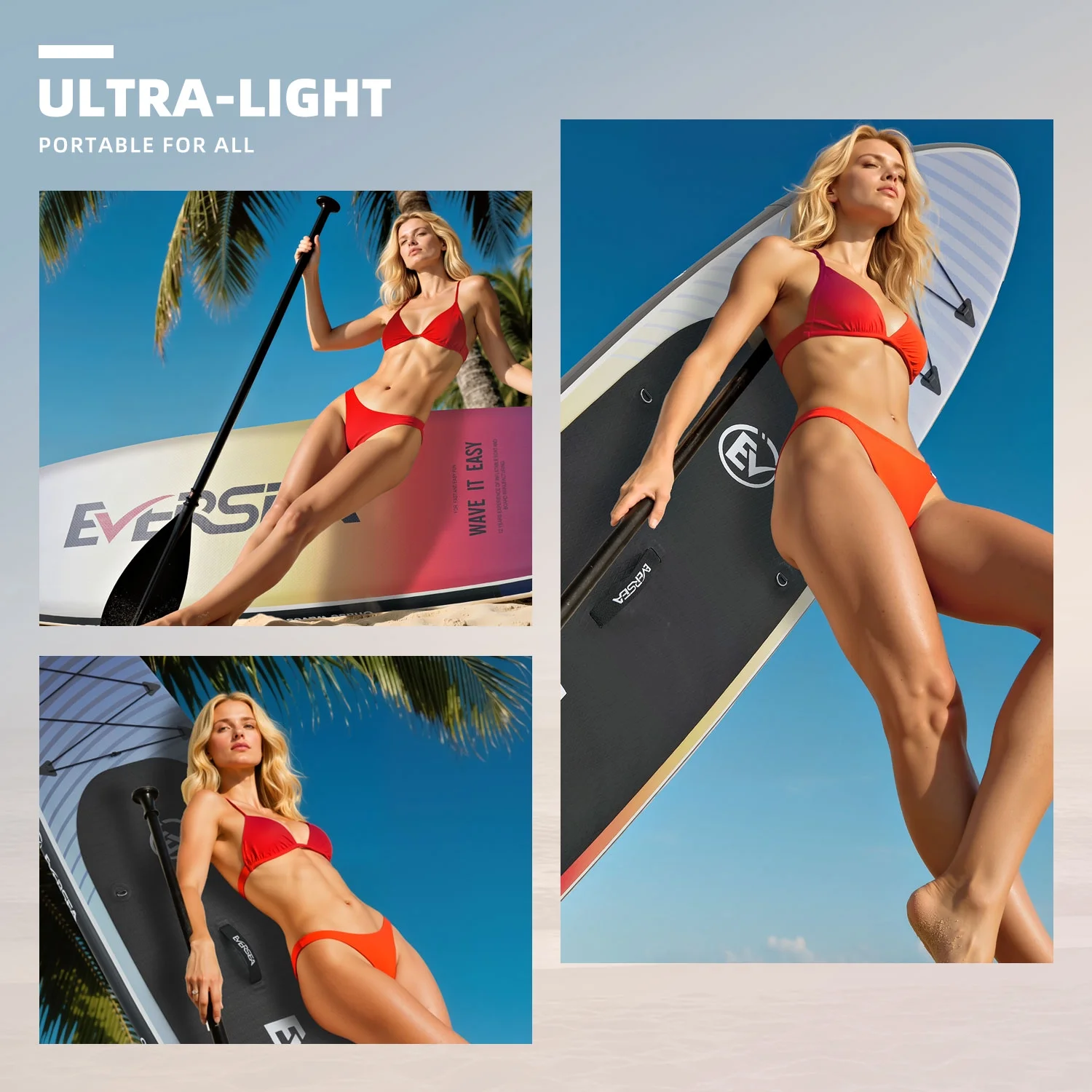 MSEASFREE 10' Inflatable Stand up Paddle Board,with Premium SUP Paddle Board Accessories,Non-Slip Comfort Deck for Youth & Adults
