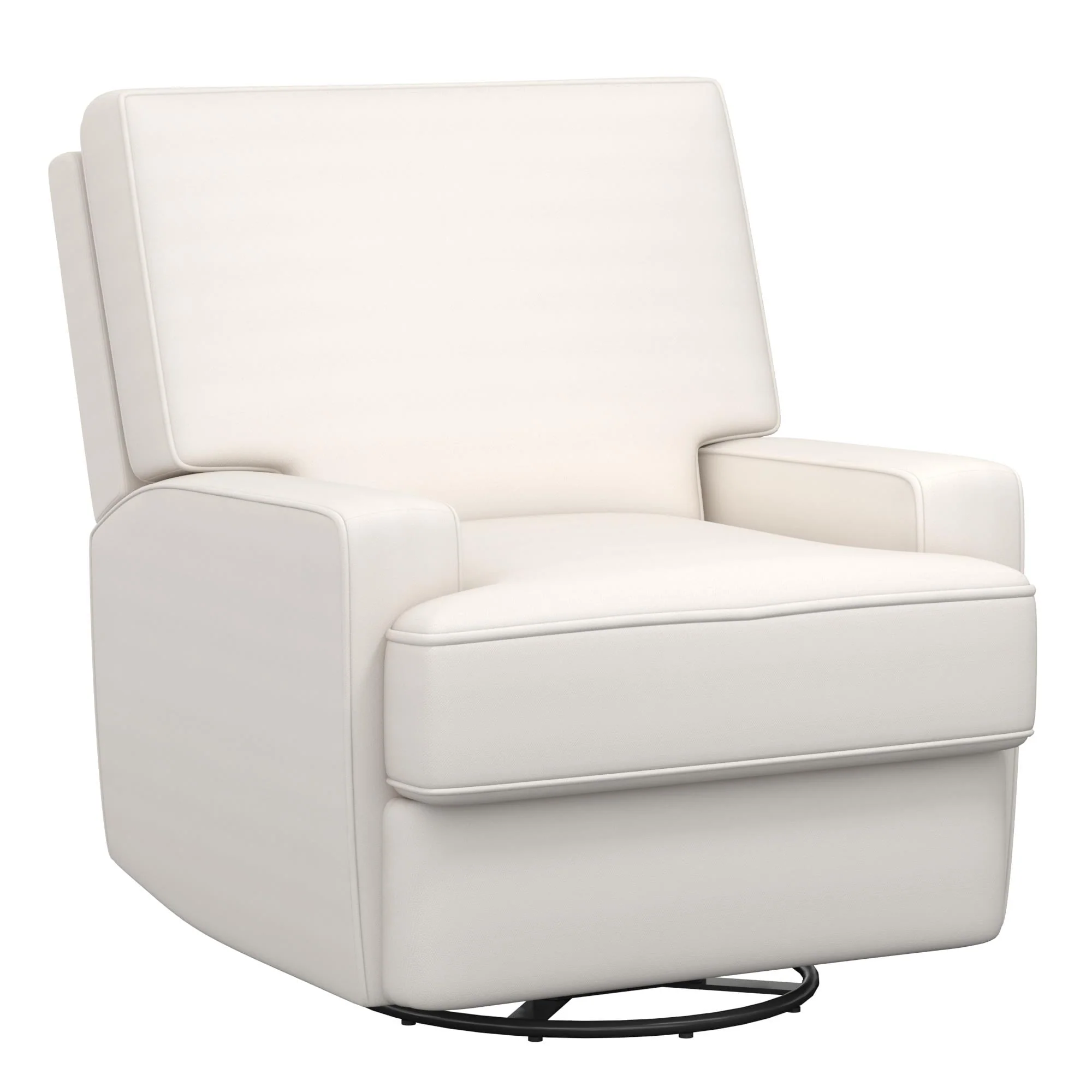 Baby Relax Rylan 4-in-1 Swivel Glider Rocker Recliner Chair, White Linen
