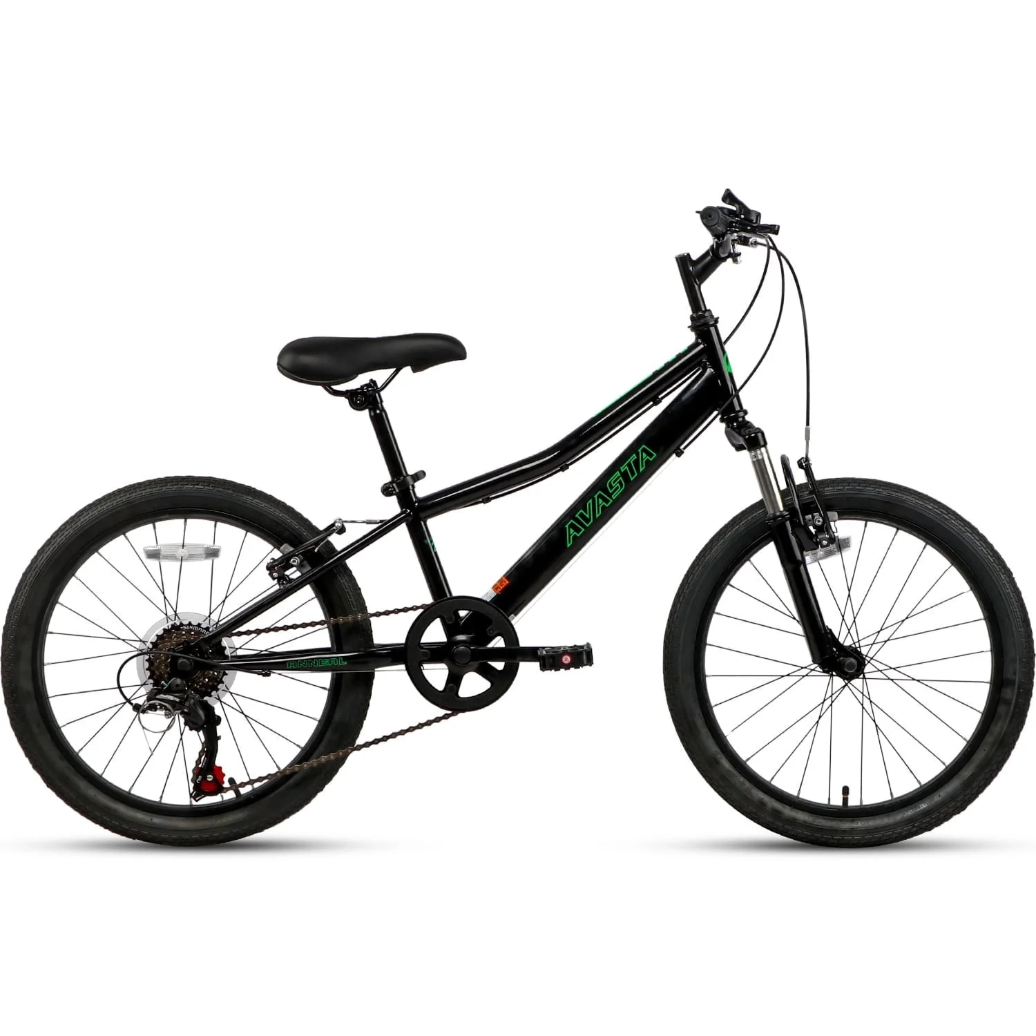 AVASTA 20'' Big Kids Mountain Bike for Age 6 7 8 9 10 11 12 Years Old Boys Girls Teen with Suspension Fork Front & Rear Dual Hand Brakes 6 Speeds Drivetrain, Cyan