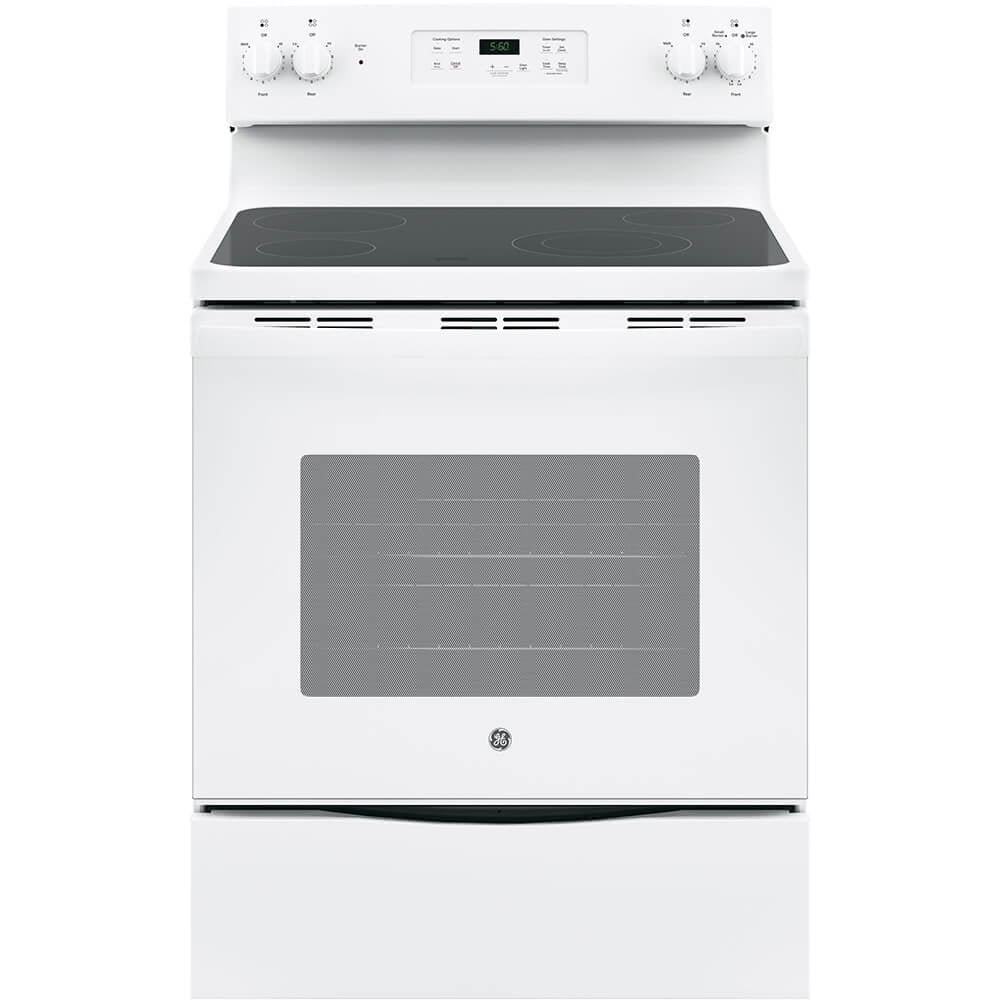 GE JBS60DKWW 5.3 Cu. Ft. White 4 Burner Electric Range