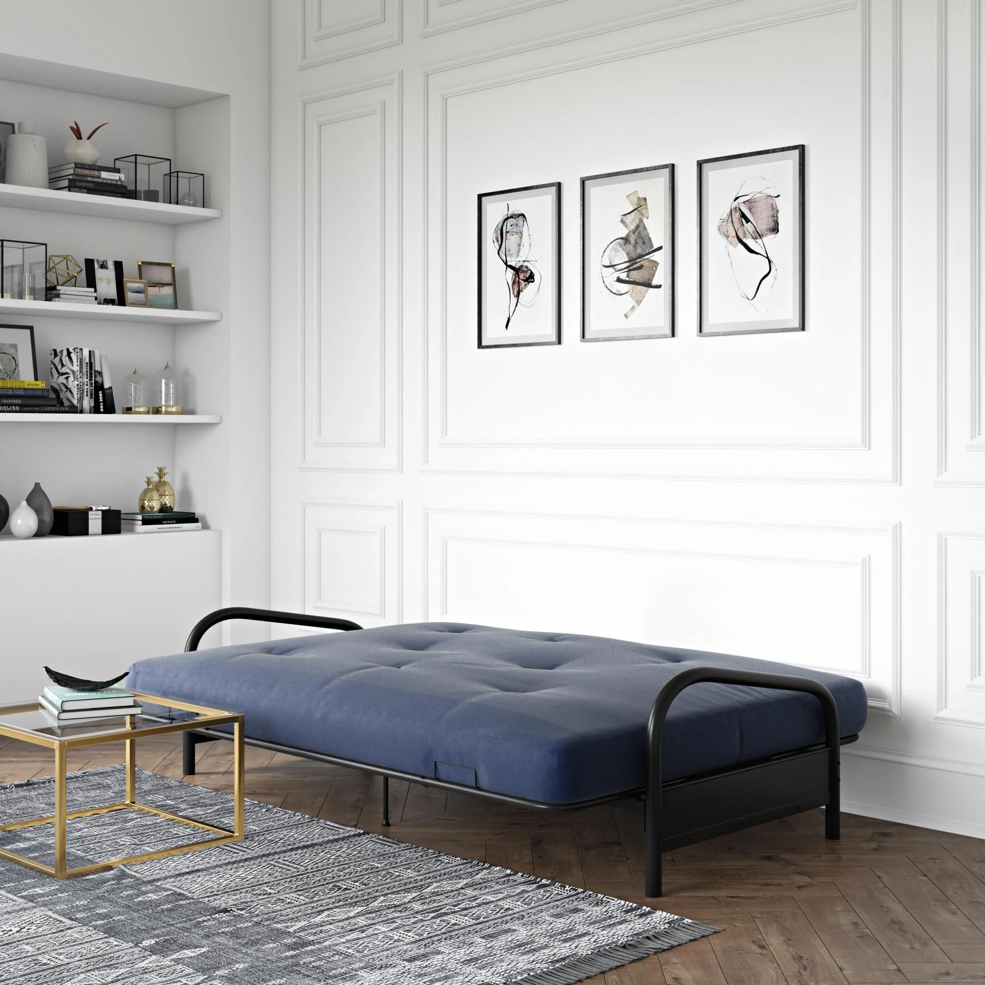 DHP Vermont Metal Futon Frame, Black