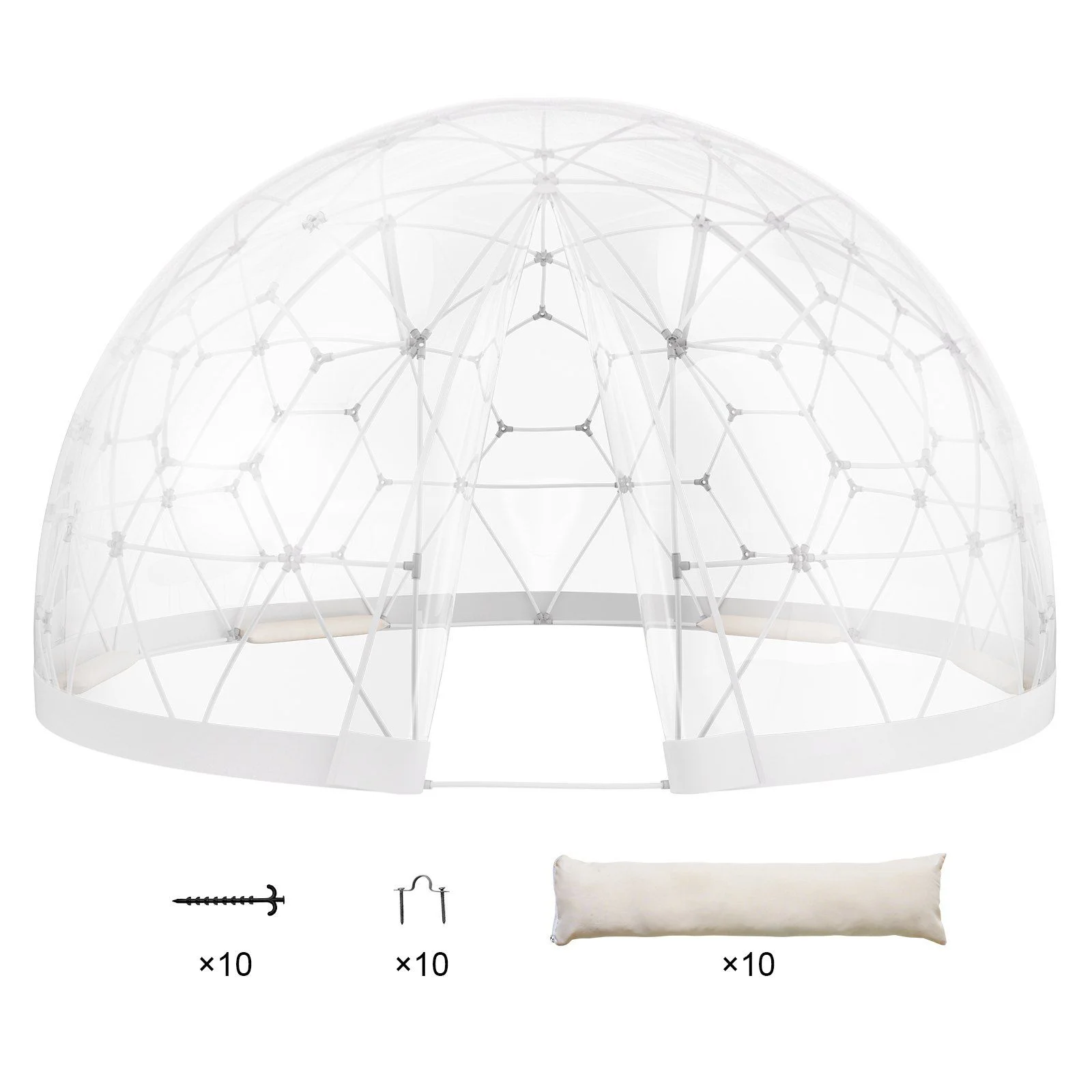 Outdoor Bubble Dome Tent 9.5FT - Transparent Window Camping Shelter for Stargazing & Backyard