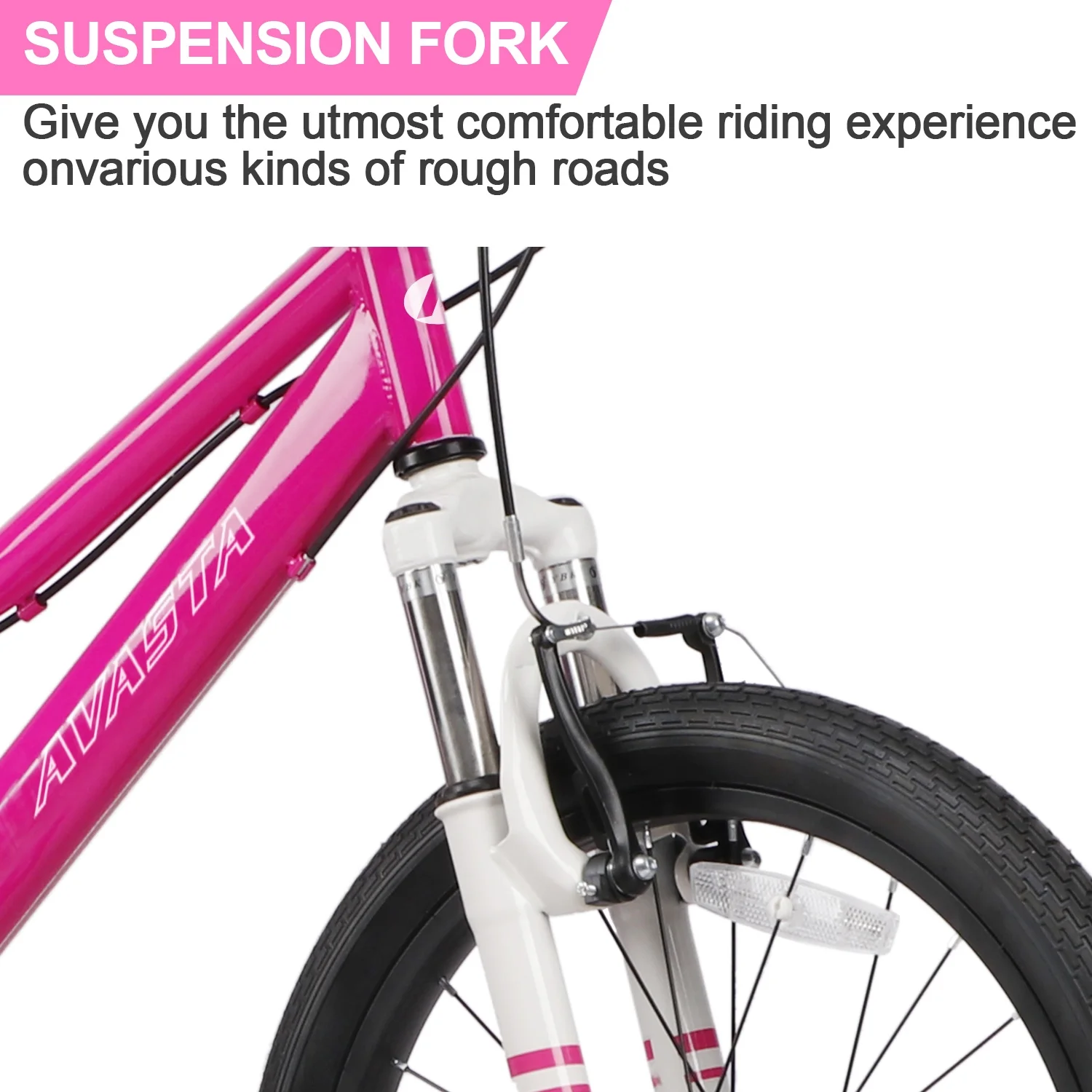 AVASTA 20'' Big Kids Mountain Bike for Age 6 7 8 9 10 11 12 Years Old Boys Girls Teen with Suspension Fork Front & Rear Dual Hand Brakes 6 Speeds Drivetrain, Cyan