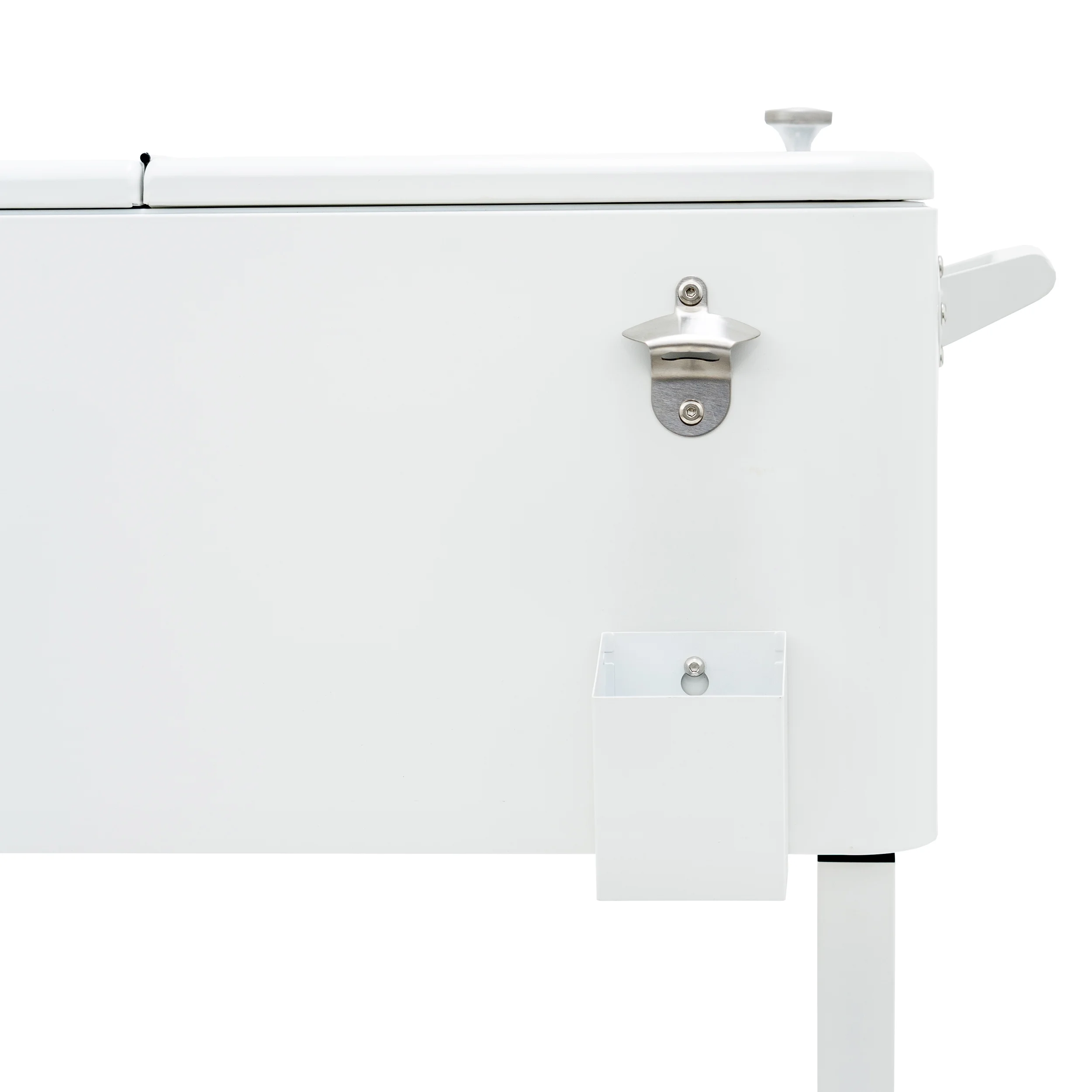 Permasteel 80-Qt Outdoor Steel Patio Cooler with Removable Basin, Rolling Cooler with Wheels, Teal Green