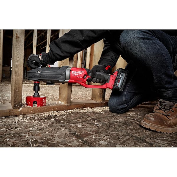 M18 FUEL 18-Volt Lithium-Ion Brushless Cordless GEN 2 SUPER HAWG 7/16 in. Right Angle Drill with M18 FUEL Hackzall