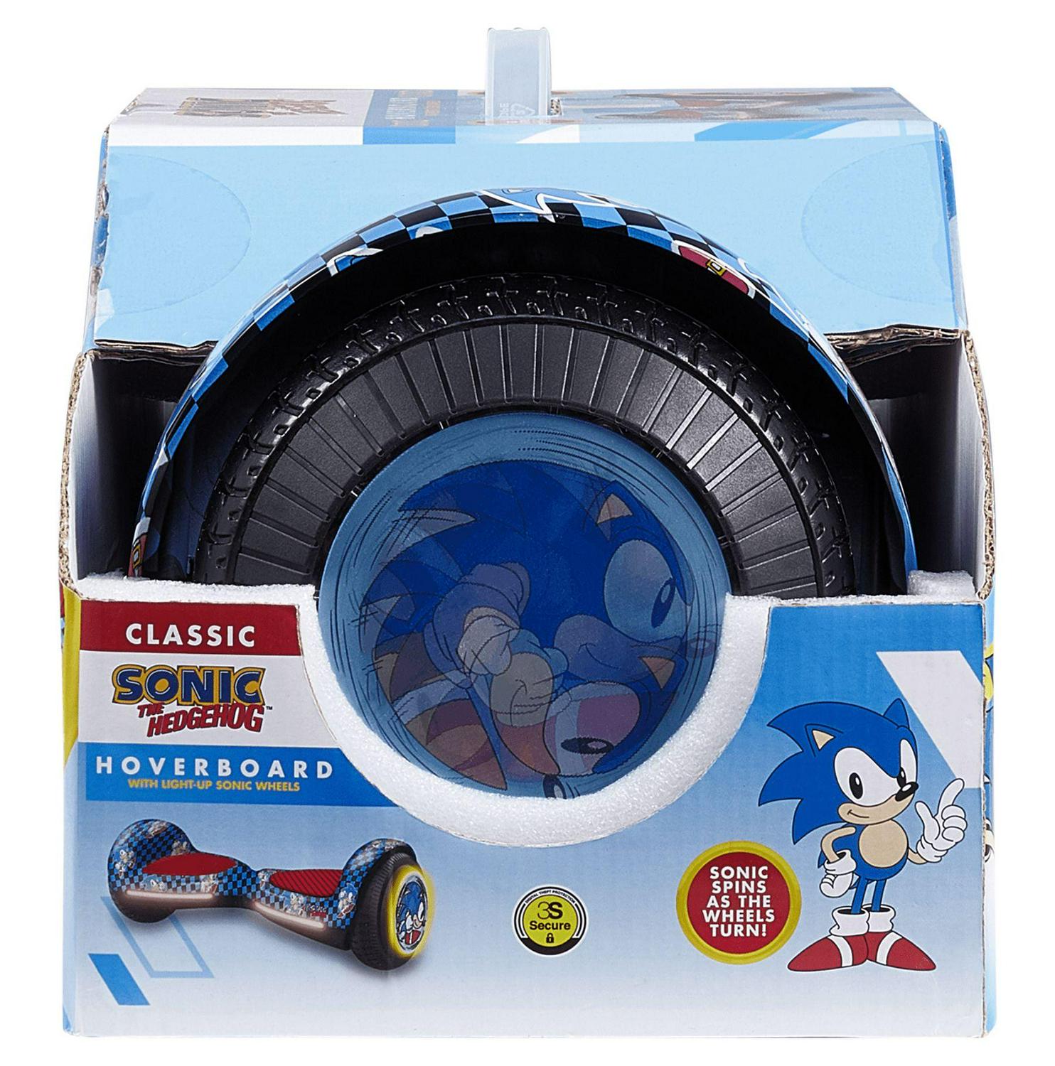 Sonic the Hedgehog Hoverboard with 3D LED Light up Wheels. Hoverboard for Kids. Ages 6 - 12. Blue