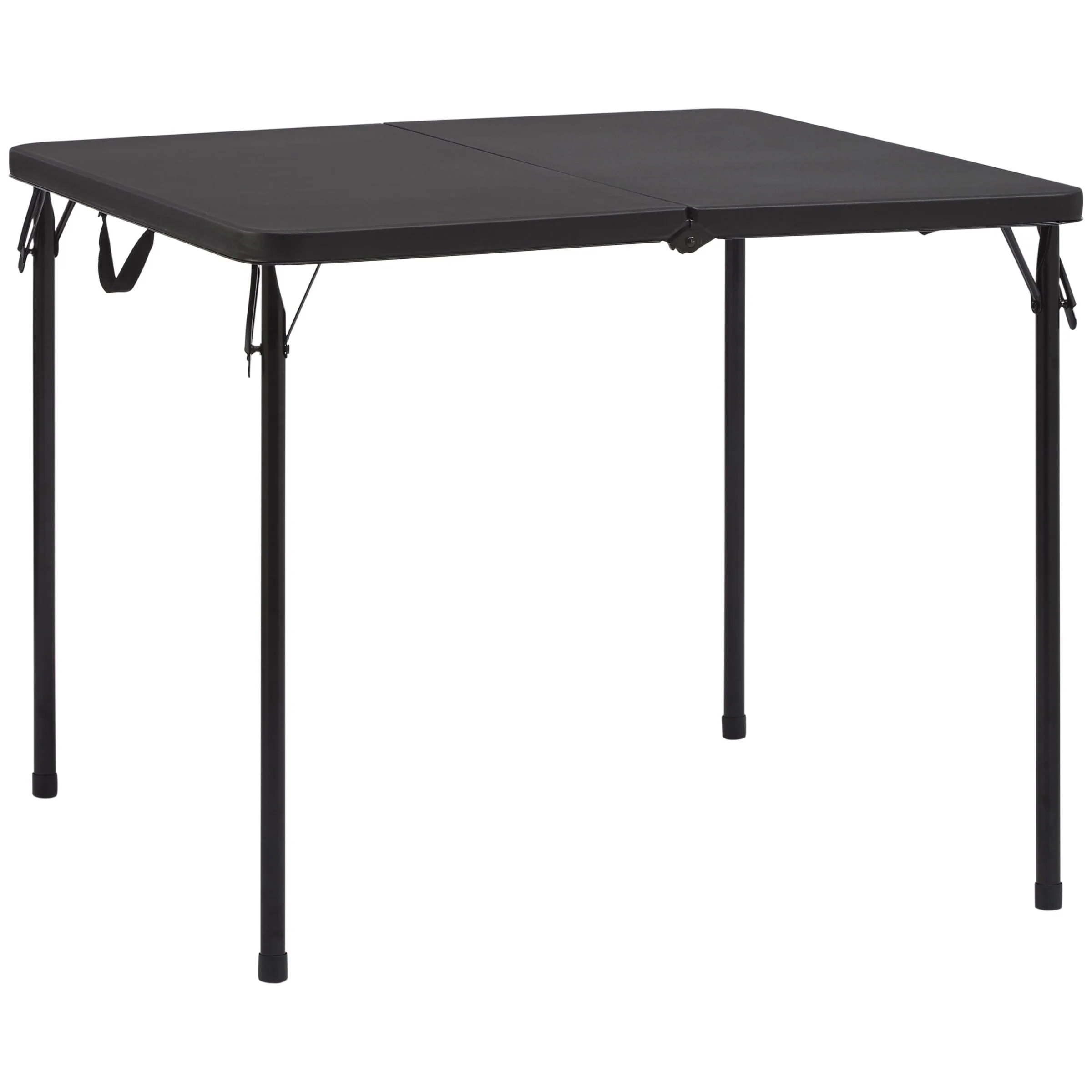 Mainstays 5 Piece Resin Card Folding Table and Four Folding Chairs Set, Black